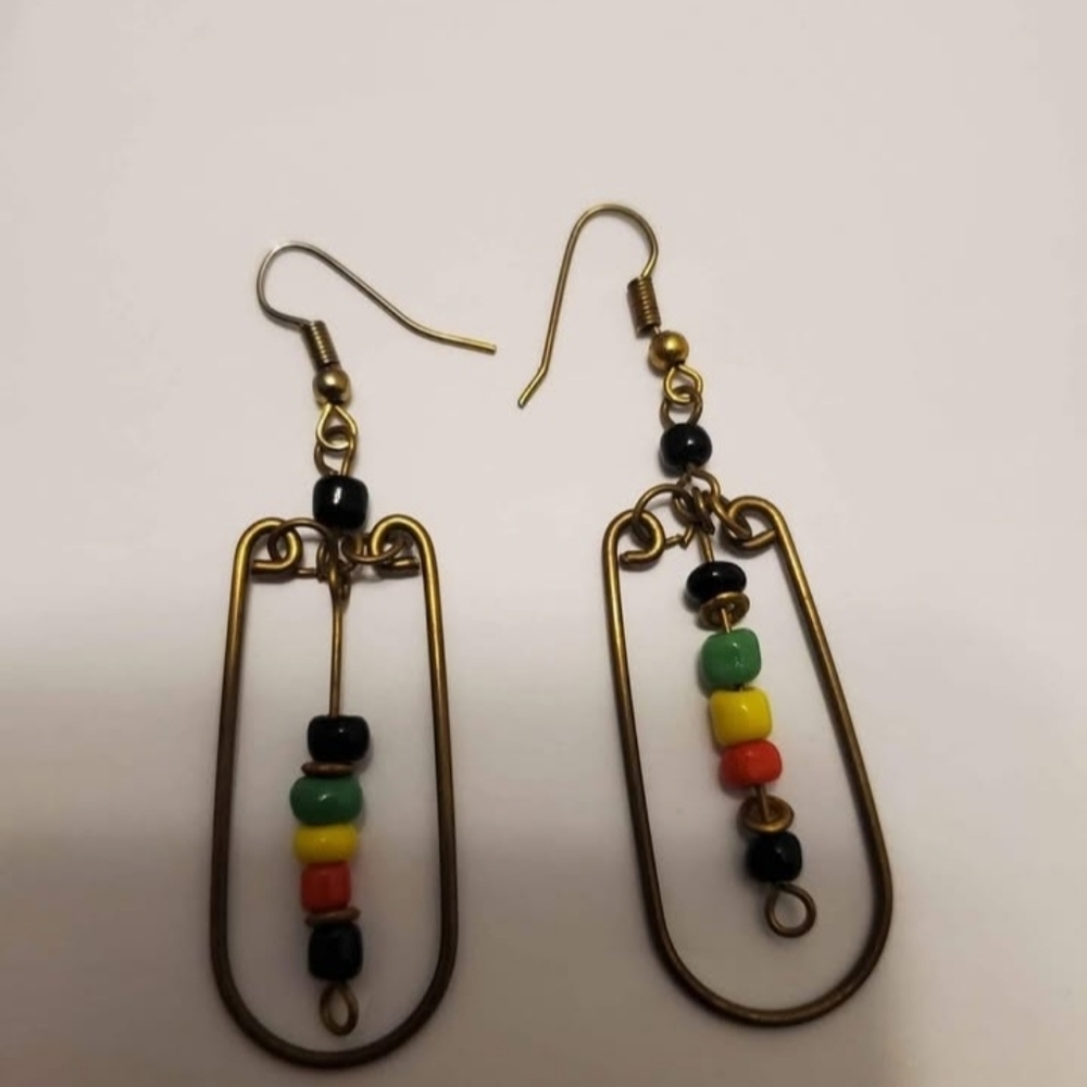 Kenya Multicolor Beaded Hoop Earrings